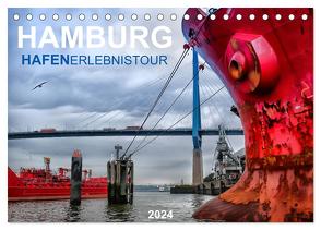Hamburg Hafenerlebinstour (Tischkalender 2024 DIN A5 quer), CALVENDO Monatskalender von Falke,  Manuela
