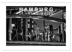 Hamburg in schwarz-weiß (Wandkalender 2024 DIN A3 quer), CALVENDO Monatskalender von Photography,  Silly