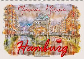 Hamburg – malerische Metropole (Wandkalender 2019 DIN A2 quer) von Roder,  Peter