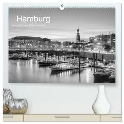 Hamburg monochrome Impressionen (hochwertiger Premium Wandkalender 2024 DIN A2 quer), Kunstdruck in Hochglanz von Hasche Fotografie,  Joachim