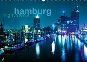 hamburg – night views (Wandkalender 2019 DIN A2 quer) von Muß,  Jürgen