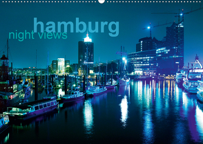 hamburg – night views (Wandkalender 2020 DIN A2 quer) von Muß,  Jürgen