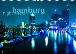 hamburg – night views (Wandkalender 2022 DIN A2 quer) von Muß,  Jürgen