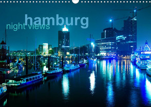 hamburg – night views (Wandkalender 2022 DIN A3 quer) von Muß,  Jürgen