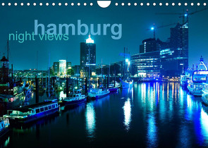 hamburg – night views (Wandkalender 2022 DIN A4 quer) von Muß,  Jürgen