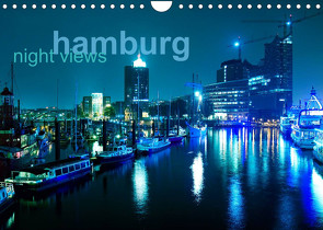 hamburg – night views (Wandkalender 2023 DIN A4 quer) von Muß,  Jürgen