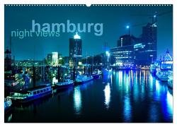 hamburg – night views (Wandkalender 2024 DIN A2 quer), CALVENDO Monatskalender von Muß,  Jürgen