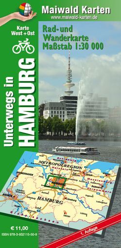 Hamburg Ost und West – Rad- und Wanderkarte – mit Einsteckhülle von Maiwald,  Detlef, Maiwald,  Detlef sen., Maiwald,  Gabriele