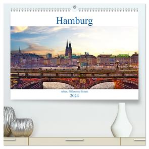 Hamburg sehen, fühlen und lieben (hochwertiger Premium Wandkalender 2024 DIN A2 quer), Kunstdruck in Hochglanz von Michalzik,  Paul