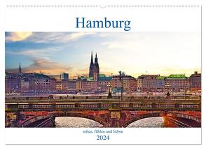 Hamburg sehen, fühlen und lieben (Wandkalender 2024 DIN A2 quer), CALVENDO Monatskalender von Michalzik,  Paul