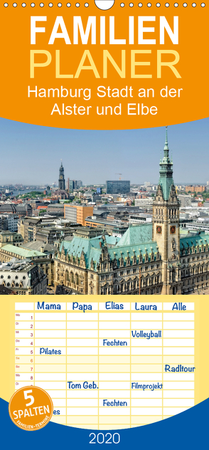 Hamburg Stadt an der Alster und Elbe – Familienplaner hoch (Wandkalender 2020 , 21 cm x 45 cm, hoch) von Voigt,  Andreas