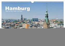 Hamburg Stadt an der Alster und Elbe (Wandkalender 2024 DIN A3 quer), CALVENDO Monatskalender von Voigt,  Andreas