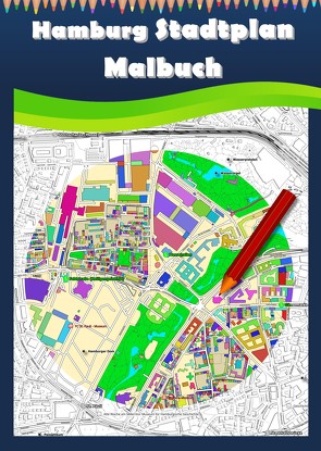 Hamburg Stadtplan Malbuch von Baciu,  M&M