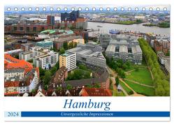 Hamburg – Unvergessliche Impressionen (Tischkalender 2024 DIN A5 quer), CALVENDO Monatskalender von Klatt,  Arno