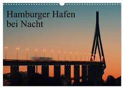 Hamburger Hafen bei Nacht (Wandkalender 2024 DIN A3 quer), CALVENDO Monatskalender von Kling,  Jens