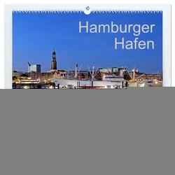 Hamburger Hafen (hochwertiger Premium Wandkalender 2024 DIN A2 quer), Kunstdruck in Hochglanz von Hasche,  Joachim