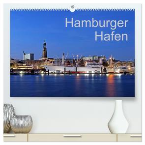 Hamburger Hafen (hochwertiger Premium Wandkalender 2024 DIN A2 quer), Kunstdruck in Hochglanz von Hasche,  Joachim