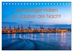 Hamburger Hafen – Im Zauber der Nacht (Tischkalender 2024 DIN A5 quer), CALVENDO Monatskalender von Hanl,  Annette