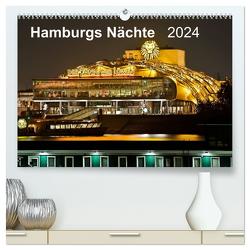 Hamburgs Nächte (hochwertiger Premium Wandkalender 2024 DIN A2 quer), Kunstdruck in Hochglanz von Heymanns,  Rolf