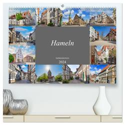 Hameln Stadtansichten (hochwertiger Premium Wandkalender 2024 DIN A2 quer), Kunstdruck in Hochglanz von Meutzner,  Dirk