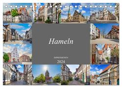 Hameln Stadtansichten (Tischkalender 2024 DIN A5 quer), CALVENDO Monatskalender von Meutzner,  Dirk