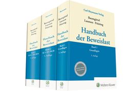 Handbuch der Beweislast Band 1-3 von Baumgärtel,  Gottfried, Laumen,  Hans-Willi, Prütting,  Hanns