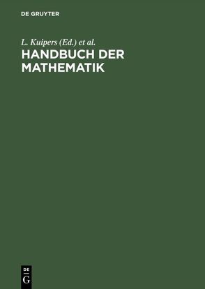 Handbuch der Mathematik von Kuipers,  L., Oberschelp,  Anneliese, Timman,  R.