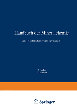 Handbuch der Mineralchemie von Doelter,  C., Leitmeier,  H.