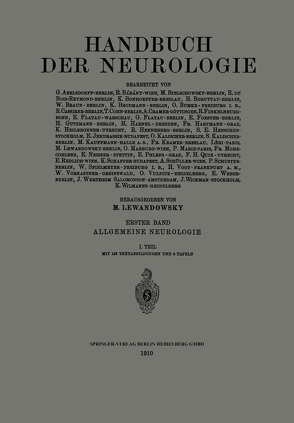Handbuch der Neurologie von Abelsdorff,  G., Bumke,  Oswald, Lewandowsky,  M.