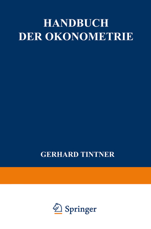 Handbuch der Ökonometrie von Tintner,  G.