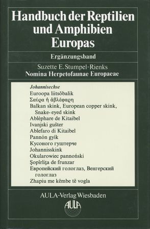 Handbuch der Reptilien und Amphibien – Gesamtregister von AULA-Verlag
