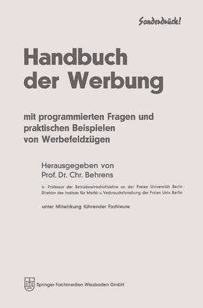 Handbuch der Werbung von Johannsen,  Uwe