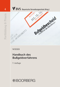 Handbuch des Bußgeldverfahrens von Wieser,  Raimund