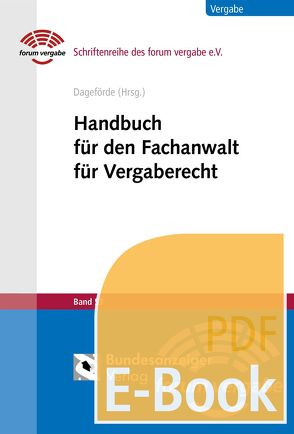 Handbuch für den Fachanwalt für Vergaberecht (E-Book) von Dageförde,  Angela