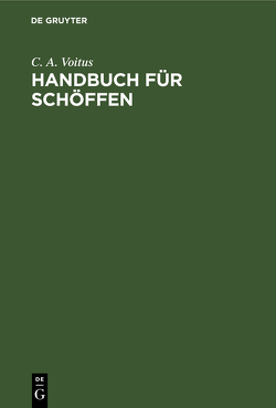 Handbuch für Schöffen von Voitus,  C. A.