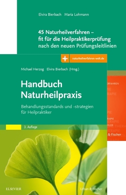 Handbuch Naturheilpraxis + 45 Naturheilverfahren – fit für die Heilpraktikerprüfung, Set von Bierbach,  Elvira, Herzog,  Michael