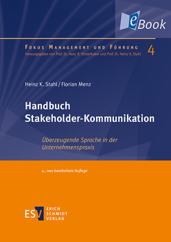 Handbuch Stakeholder-Kommunikation von Menz,  Florian, Stahl,  Heinz K.