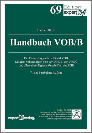 Handbuch VOB/B von Ditten,  Dietrich