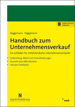 Handbuch zum Unternehmensverkauf von Niggemann,  Britt, Niggemann,  Mark