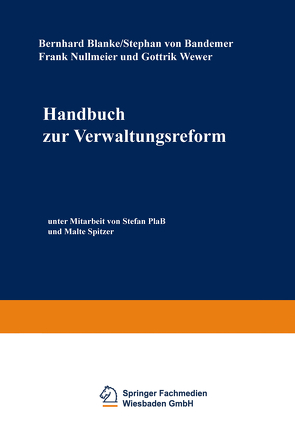 Handbuch zur Verwaltungsreform von Blanke,  Bernhard