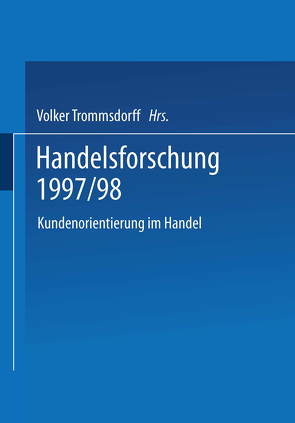 Handelsforschung 1997/98 von Trommsdorff,  Volker