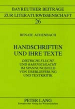 Handschriften und ihre Texte von Achenbach,  Renate