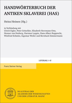 Handwörterbuch der antiken Sklaverei (HAS) von Heinen,  Heinz