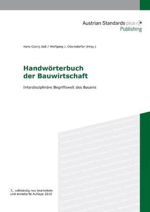 Handwörterbuch der Bauwirtschaft von Jodl,  Hans Georg, Oberndorfer,  Wolfgang