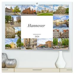 Hannover Stadtansichten (hochwertiger Premium Wandkalender 2024 DIN A2 quer), Kunstdruck in Hochglanz von Meutzner,  Dirk