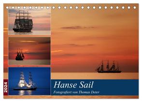 Hanse Sail (Tischkalender 2024 DIN A5 quer), CALVENDO Monatskalender von Deter,  Thomas