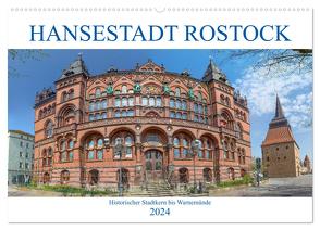 Hansestadt Rostock Historischer Stadtkern bis Warnemünde (Wandkalender 2024 DIN A2 quer), CALVENDO Monatskalender von / pixs:sell@Adobe Stock,  pixs:sell@fotolia