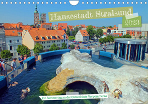 Hansestadt Stralsund – Ein Sommertag an der Ostseeküste Vorpommerns (Wandkalender 2023 DIN A4 quer) von Felix,  Holger