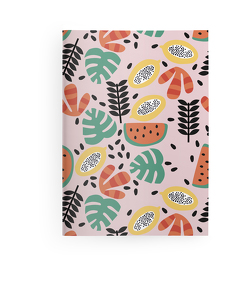 Happy Fruits 14,8×21 cm – GreenLine Booklet – 48 Seiten, Punktraster und blanko – Softcover – gebunden