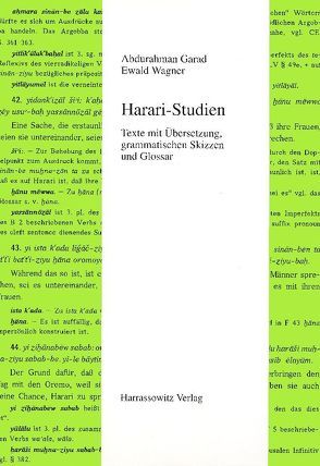 Harari-Studien von Garad,  Abdurahman, Wagner,  Ewald